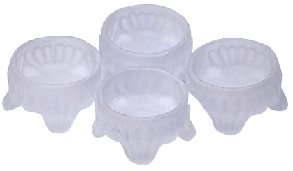 Set of 4 - Clear Frosted Caprice Pattern (Cambridge Glass) COPPER MOUNTAIN HARDWARE