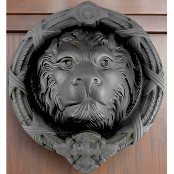 Ribbon & Reed 8 3/4 Inch Brass Lion Door Knocker (Several Finishes Available)
