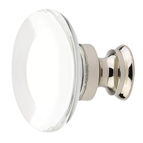 1 3/8 Inch Clear Crystal Glass Providence Cabinet & Furniture Knob EMTEK