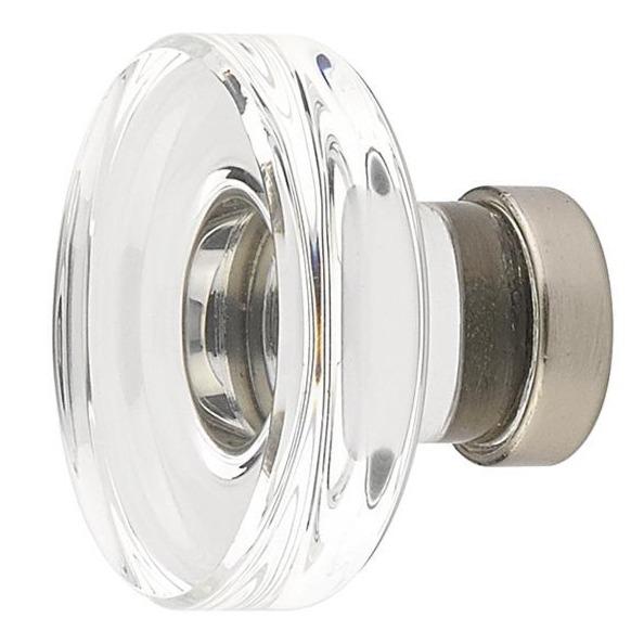 1 3/4 Inch Clear Crystal Glass Grayson Cabinet & Furniture Knob EMTEK