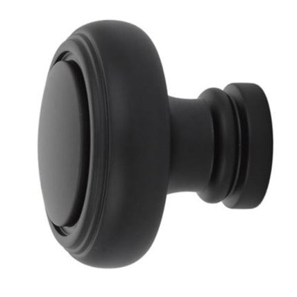 1 1/4 Inch Solid Brass Norwich Cabinet Knob (Flat Black Finish) EMTEK