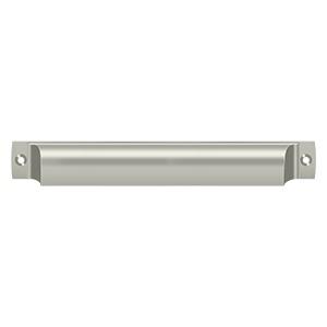 7 Inch Solid Brass Rectangular Shell Cabinet & Furniture Cup Pull (Several Finishes Available) DELTANA
