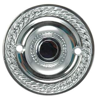 2 1/3 Inch Diameter Solid Brass Doorbell Button Polished Chrome Finish DELTANA